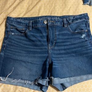 High rise jean shorts, very stretchy